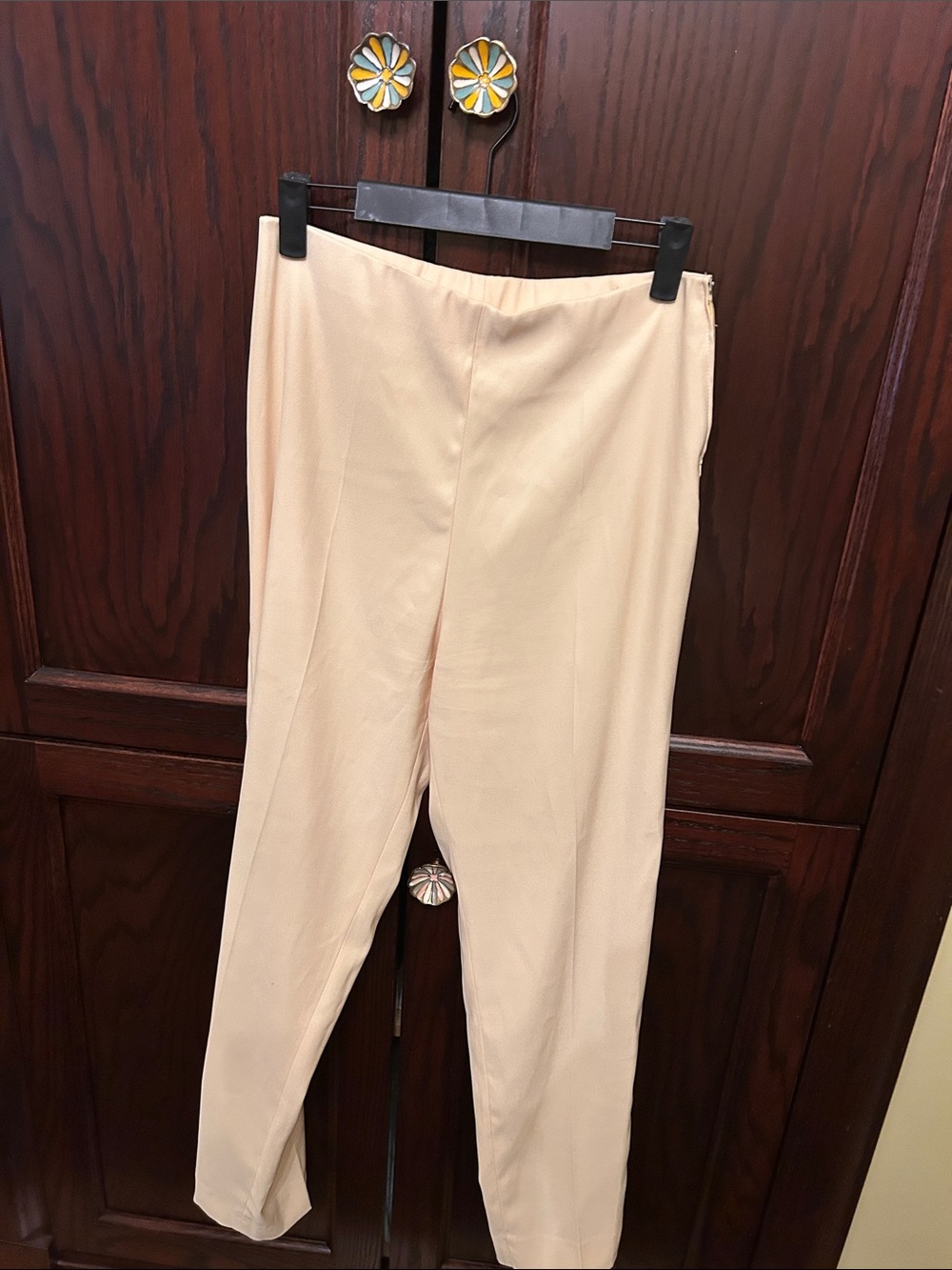 Lauren Vidal Cream Skinny Tailored Pants